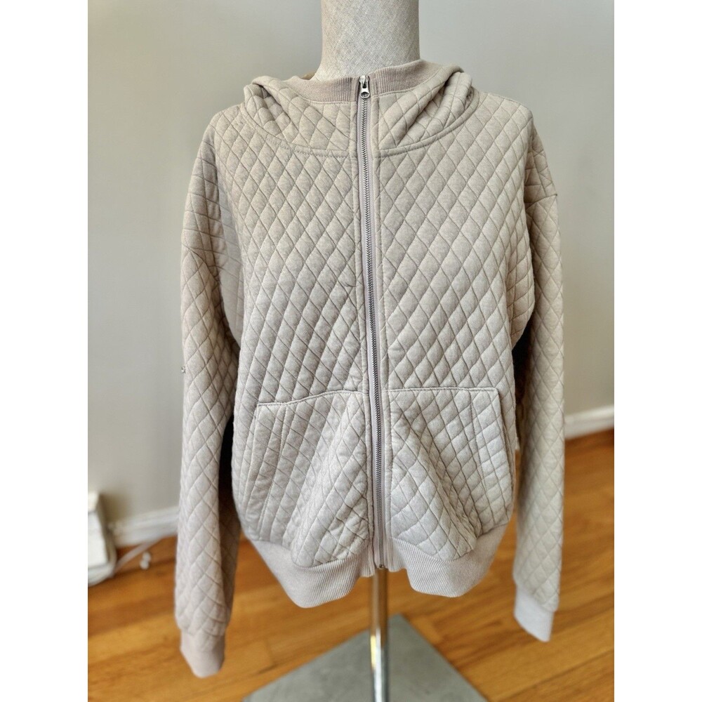 Kendall & Kylie Quilted Cream Jacket